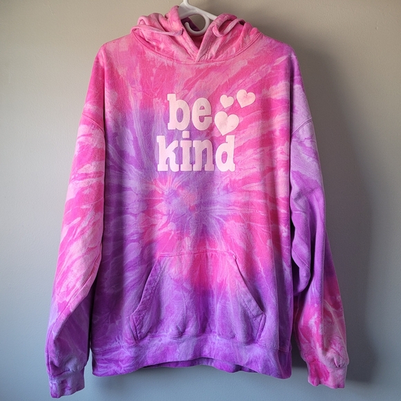 SUNSHINE SISTERS Be Kind Heart Hoodie Pullover Sweatshirt Women's XL - Picture 2 of 10